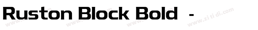 Ruston Block Bold下载字体转换